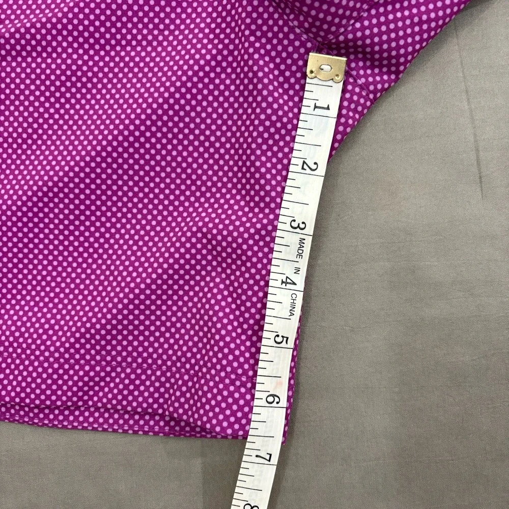 Nike Golf Tour Performance Womens Sz 0 Dri Fit Shorts Purple White Dot Print